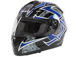 Motorradhelm NERVE "NH2013" Helme Gr. XL Kopfumfang: 61 cm - 62 cm, blau (blau, schwarz, grau) Motorradhelme