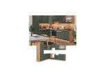 Vicco Eckküche Küchenzeile Einbauküche Fame-Line Landhaus Eiche Grün Gold 227x287 cm Spülenunterschrank Schubunterschrank Eckunterschrank Herdumbauschrank Hängeschrank Kühlumbauschrank