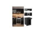 Vicco Küchenzeile R-Line Solid Anthrazit Schwarz 200 cm modern Küchenschränke Küchenmöbel