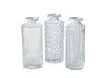 Boltze Vase Adore 3er Set, H13/Ø5 cm, klar
