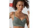 LASCANA ACTIVE Sport-Push-up-BH beige Gr. 90A. Mit Integriertem Kissen und mit Bügel