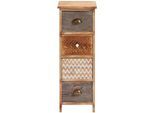 Kommode HEINE HOME, beige (natur), B:30cm H:81,5cm T:30cm, Massivholz, Sideboards, Kommode