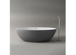 Freistehende Badewanne RELAX aus Mineralguss - 176 x 103 cm - verschiedene Farben - Zubehör optional