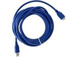 Tlily - Cable USB3.0 Bleu de Serie a (male) / mini-B (male) Cable usb type a (male) a type b (male) Cable de ligne de donnees du disque dur de
