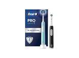 Oral-B Elektrische Zahnbürste Pro 1 Black/Caribbean Blue mit 2. Handstück