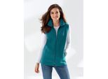 Fleeceweste CLASSIC BASICS, Damen, Gr. 52, blau (petrol), 100% Polyester, unifarben, Westen Fleeceweste