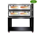 Gastro GMG Pizzaofen Classic Lux PF10570L 6+6 33cm 400V - 2 Backkammern voll Schamottstein