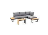 Loungeset COCON "Lounge-Set Ascona", silber (silberfarben,), B:70cm H:78cm, Sitzmöbel-Sets, Loungeset