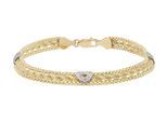 Armband VIVANCE "Herz", gelb (gelbgold 375), Armbänder, Damen, Gelbgold 375, Armband