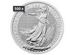 500 x 1 Unze Silber Britannia 2024 (differenzbesteuert)