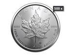 500 x 1 Unze Silber Maple Leaf 2024 (differenzbesteuert)