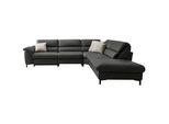 Hukla Ecksofa , Schwarz , Leder , Echtleder , Semi-Anilinleder , L-Form , 280x246 cm , Goldenes M, Made in Eu , Lederauswahl, Stoffauswahl, Sitzqualitäten, Hocker erhältlich, Rücken echt , Wohnzimmer, Sofas & Couches, Wohnlandschaften, Ecksofas