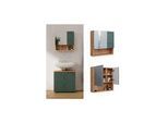 Vicco Badspiegelschrank Irma Eiche Grün 54 x 55 cm Badezimmer