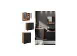 Vicco Badmöbel-Set Irma Eiche Anthrazit 3-teilig Kommode Waschbeckenschrank 60 cm