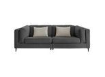 3-Sitzer-Sofa Roma Anthrazit Teddystoff