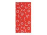 Marimekko - Unikko Badetuch, 100 x 180 cm, orange / hellblau