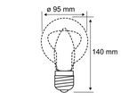 Paulmann LED-Globelampe E27 7W dim to warm