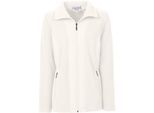 Fleecejacke CASUAL LOOKS, Damen, Gr. 52, beige (ecru), 100% Polyester, unifarben, figurumspielend, Jacken Fleecejacke