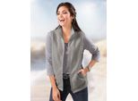 Fleeceweste CLASSIC BASICS, Damen, Gr. 52, grau, 100% Polyester, unifarben, Westen Fleeceweste