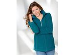 Fleecejacke CLASSIC BASICS, Damen, Gr. 38, blau (petrol), 100% Polyester, unifarben, figurumspielend, Jacken Fleecejacke