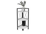 VCM Holz Metall Eckregal Aufbewahrung Stand Regal Bücherregal Deko Bücher Standregal Insasi 2