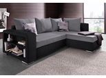 Ecksofa John mit Bettfunktion, Bettkasten und Regalarmteil