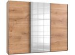 Schwebetürenschrank WIMEX "Level by fresh to go", braun (plankeneichefarben), B:300cm H:236cm T:65cm, Schränke, Schwebetürenschrank