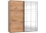 Schwebetürenschrank WIMEX "Level by fresh to go", braun (plankeneichefarben), B:200cm H:216cm T:65cm, Schränke, Schwebetürenschrank