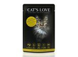 CAT'S LOVE Adult 12x85g Mix Kalb & Truthahn mit Katzenminze & Leinöl