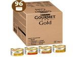 GOURMET Gold Zarte Häppchen Katzennassfutter Sorten-Mix 96x85g