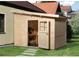 Gartenhaus WEKA "260 Gr.1", beige (naturbelassen), ohne Fußboden, ohne Dacheindeckung, Massivholz, Gartenhäuser, Gartenhaus