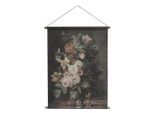Chic Antique Blumendruck Leinwand zum Aufhängen, H97/L76 cm