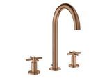 GROHE 3-Loch Waschtischarmatur Atrio 20643 Rohrauslauf Kreuz-Griff warm sunset geb, 20643DL0 20643DL0