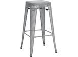 CLP Barhocker Fletcher I Tresenhocker, Stapelbar Mit Bodenschonern Und Fußstütze I Bistrohocker Mit 77 CM Sitzhöhe Aus Metall