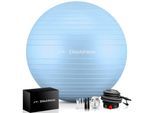 EliteAthlete® Gymnastikball Sitzball Büro ergonomisch mit Anti Burst System - Fitness Yoga Pilates Schwangerschaft - Schwangerschaftsball Fitnessball Yogaball - Yoga Ball inkl. Luftpumpe - Frosty 85cm