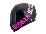 Broken Head Motorradhelm BeProud Pink (mit schwarzem und klarem Visier)
