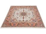 morgenland Orientteppich »Perser - Täbriz - Royal quadratisch - 300 x 298 cm - beige«, quadratisch, Wohnzimmer, Handgeknüpft, Einzelstück mit Zertifikat