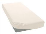 Spannbettlaken BELLANA "bellana Frottier", beige (creme), L:200cm, Frottee, Obermaterial: 80% Baumwolle, 20% Polyester, Bettlaken, Spannbettlaken, weich und angenehm zur Haut