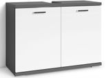 byLIVING Waschbeckenunterschrank »Nebraska«, Breite 80 cm, Badezimmerschrank, MDF-Fronten in Hochglanz-Optik