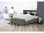 Places of Style Boxspringbett »Piazza«, mit Steppung und Kopfteil mit seitlichen Flügeln
