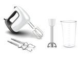 Moulinex Handmixer »PrepMix+ HM4621«, 500 W, Kneten, Mixen, Pürieren, Schlagen, Turbo-Funktion