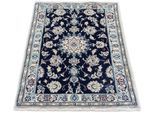 morgenland Hochflor-Läufer »Nain Blumenmuster Blu scuro 400 x 77 cm«, rechteckig, Unikat mit Zertifikat