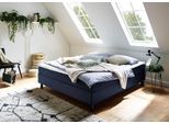 Boxbett "Happy", blau, B:180cm L:200cm, Bettgestell und seitliche Einfassung der Matratzen: Strukturstoff, 100% Polyester;Spiegelfläche der Matratze: 100% Polyester;Topper: 100% Polyurethan, Bezug (100% Polyester);Bezug Kopfkissen und Steppdecke: Microfaser (100% Polyester), waschbar bis 95C;Füllung Kopfkissen und Steppdecke: silikonisierte Hohlfaser (100% Polyester), anti-alergisch, ATLANTIC HOME