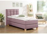 Boxspringbett HOME AFFAIRE "Moulay", lila (flieder), B:104cm L:211cm, Komplettbetten, Boxspringbett, inkl. Topper, in 3 Härtegraden, TFK auch in Härtegrad 4