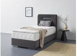 Boxbett COTTA "Lighstar", grau (anthrazit), B:96cm L:207cm, Komplettbetten, Boxspringbett, inklusive LED-Beleuchtung, Topper, Bettkasten und Zierkissen