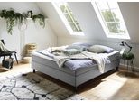 Boxbett "Happy", grau, B:180cm L:200cm, Bettgestell und seitliche Einfassung der Matratzen: Strukturstoff, 100% Polyester;Spiegelfläche der Matratze: 100% Polyester;Topper: 100% Polyurethan, Bezug (100% Polyester);Bezug Kopfkissen und Steppdecke: Microfaser (100% Polyester), waschbar bis 95C;Füllung Kopfkissen und Steppdecke: silikonisierte Hohlfaser (100% Polyester), anti-alergisch, ATLANTIC HOME