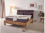 Boxspringbett HOME AFFAIRE "Villads", lila (viola), B:179cm L:231cm, Komplettbetten, Boxspringbett, Liegefläche: 160/200 cm aus Balkeneiche, Inside-Boxspring-Unterbau