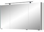Spiegelschrank SAPHIR "Serie 7045 Badezimmer-Spiegelschrank inkl. LED-Beleuchtung, 3 Türen", weiß (weiß glanz), B:133,2cm H:70,3cm T:17cm, Holzwerkstoff, Schränke, Spiegelschrank, Badschrank 133,2 cm breit, inkl. LEDplus Schalter und Türdämpfer