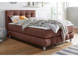 andas Boxspringbett »Salo XXL«, in Samtoptik oder Struktur, 6 Breiten in Überlänge 220cm, 4 Härtegrade