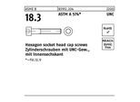 Zylinderschraube R 83912 m.UNC-Gewinde/Innen-6-kant 5 x 3/4 ASTM A 574